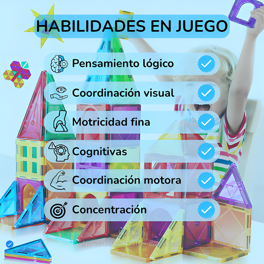 Bloques Magnéticos Para Construir 30 Pi